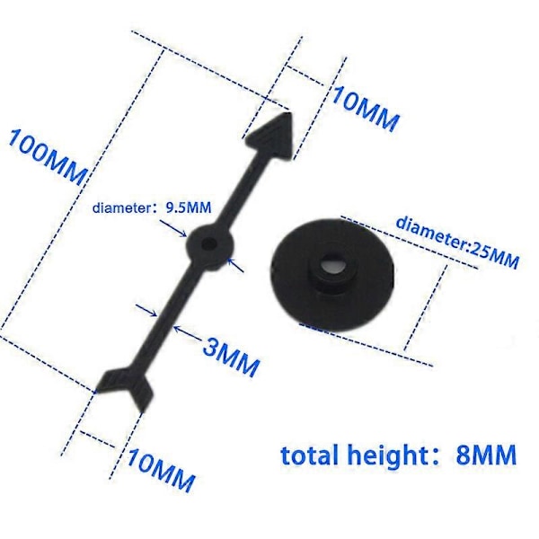 6 kpl Spinneri 10CM Muovinen Pyörivä Nuoliosoitin DIY Lautapeli Lasten Lelutarvikkeet MULTI