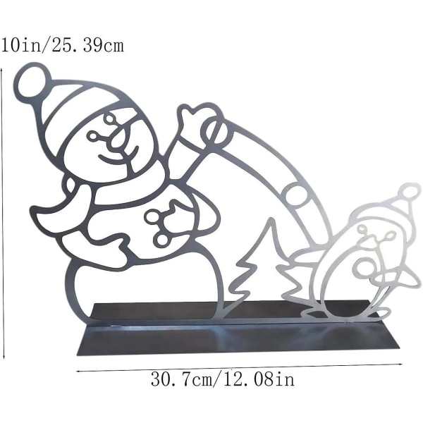 Gör-det-själv lekfulla animerade snögubbe Snöbollskamp Juldekorationsbelysning, utomhusglödande snögubbeljusslingor