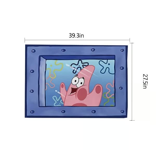 Tecknad gobeläng rolig väggbonad tapet för sovsal vardagsrum väggdekor Patrick Star 100x70cm