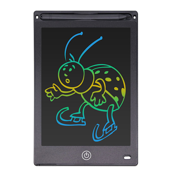 Digital ritplatta för barn - Praktisk LCD, 8,5\" surfplatta + penna Svart