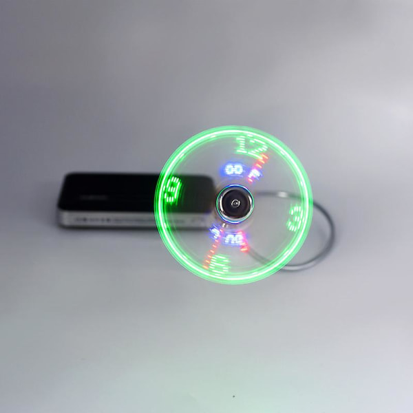 USB tuulettimen aika ja lämpötila Minituulettimen näyttö Creative Gft Led-valolla Uusi eksoottinen vempaintuote kannettavalle tietokoneelle Koti Uusi