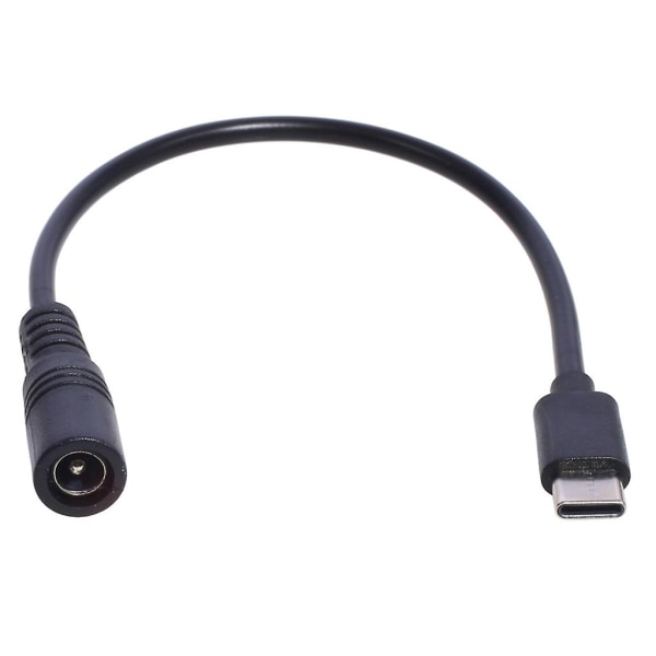 Typ-c till power 5v likström 5,5 x 2,1 mm hona till USB laddningskabel