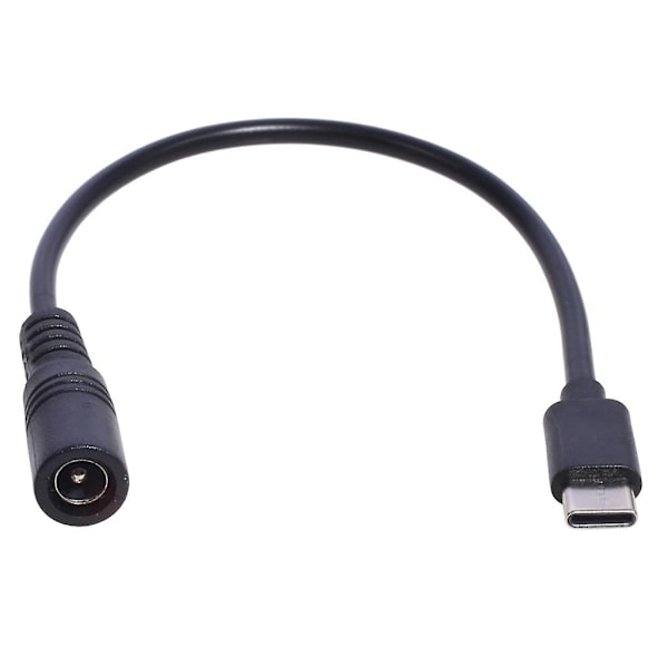 Tyyppi-C - DC-virtakaapeli 5 V DC 5,5 x 2,1 mm naaras USB-C-pistokkeeseen latauskaapeli