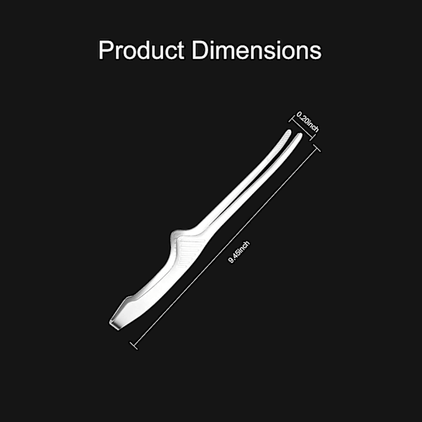 Rustfrie stålkjøkkentenger, grilltilbehør, serveringsverktøy for husholdningsapparater, sett med 2 på 9,45 tommer