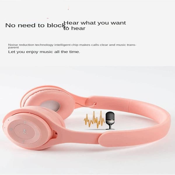 Trådløse Bluetooth-hovedtelefoner Pink