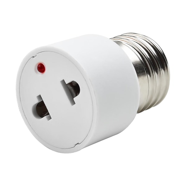 1 stk Hvit E27 lyssokkel Til oss/eu Pluggholder Adapter Omformer Lysarmatur Pæresokkel Lampesokkel Belysningstilbehør
