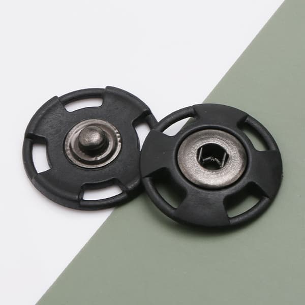Gennemsigtige trykknapper - 25 mm, 10 stk. sort sort Black