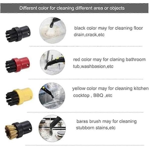 Karcher Easyfix SC2-SC5 dampvasker med gulvklut, rundbørste, vindusmunnstykke og skrape