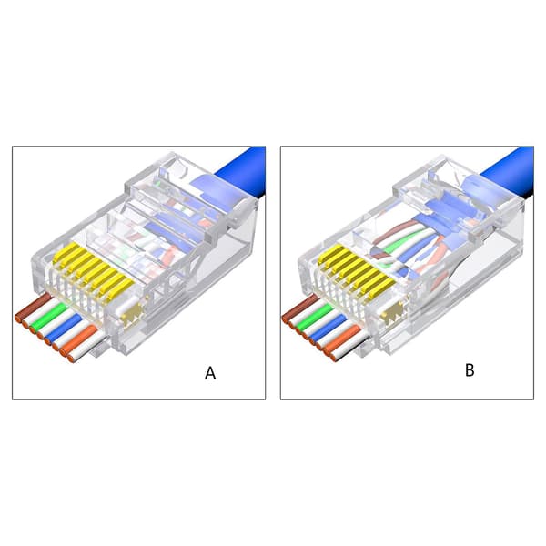 CAT6 CAT5E Netværksstik Lan-stik til Cat 6 UTP Ethernet Krystalstik til Six categories