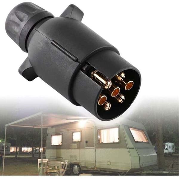 7-polet trailerstik - LUSKYKA® - Vandtæt - 12V - Holdbart nylonhus - Messingterminaler - Effektiv forbindelse.