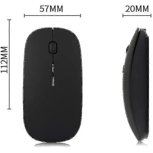 Trådløs Bluetooth-mus til Macbook Pro/macbook Air/ipad/laptop/imac/pc Black