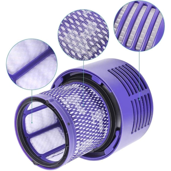 2 stk vaskbare filtre, kompatible med Dyson V10 Forbedrer luftkvaliteten