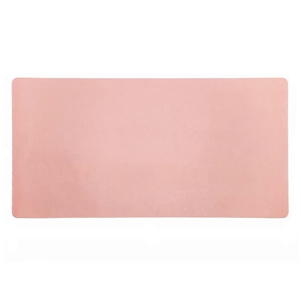 Datamusematte Stor Sklisikker Tykk PVC Vanntett Bærbar Sammenleggbar Ensfarget Laptop Gaming Musematte Datatilbehør Silver-Pink L