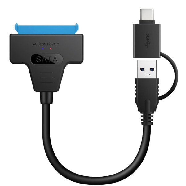 2 i 1 datakabel Usb3.0 til Sata Easy Drive-kabel Type-c til Sata-adapterkabel til 2,5 tommer harddisk