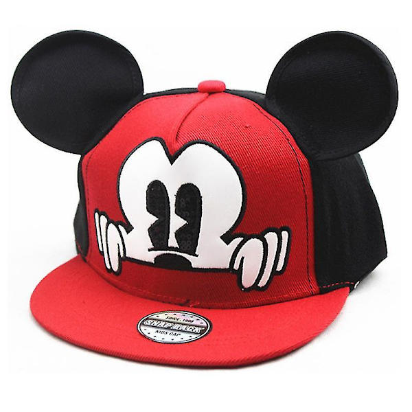 Barn Mickey Mouse Öron Cartoon Baseball Cap Pojkar Flickor Snapback Mesh Solhatt Red