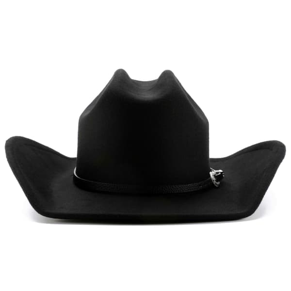 Klassisk Western Cattleman Crown Cowboyhatt med Rullet Brems og Elegant Spenne Ref: 1554