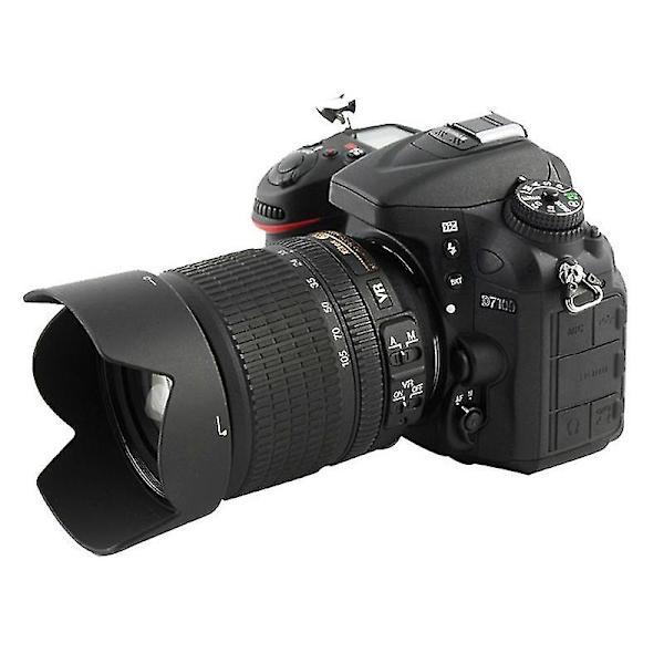 Timubike Hb-32 Objektivhætten til Nikon D7000/d7100, 18-105mm/18-135mm/18-140mm Objektiv, 67mm Gevind - Sort