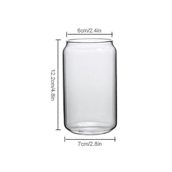 2 st Dricksglas Burk Kopp Kall Dryck Kopp med Glasstrå L bamboo cover and straw