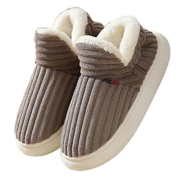 Memory Foam Hjemmesko, Unisex Komfortable Varme Hyggelige Skridsikre Indendørs Udendørs Hjemmesko GRAY 42-43