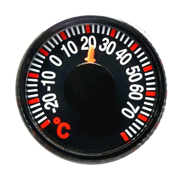 Mini Rund Diameter 27mm Plastik Pointer Grader Celsius Termometre til Hjem Udendørs Bil Husholdnings Temperatur Måler