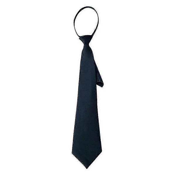 Svart Clip On Slips Säkerhetsslipsar För Män Kvinnor Portvakt Steward Matt Slips Begravningskläder Tillbehör navy blue
