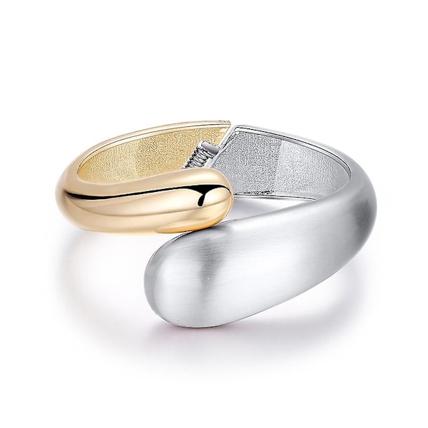 Fashionabla Chunky Teardrop 18K Guldpläterade Armringar för Kvinnor Multicolor One-size