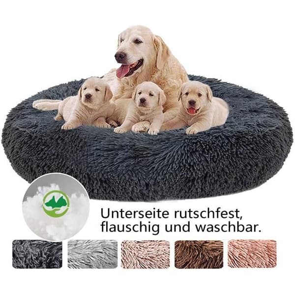 Hundeseng / Rund Kattehule / Dyp-søvn Kjæledyrseng / Matte for Katter og Valper, Vinter- og Sommerbruk, Grå 70cm