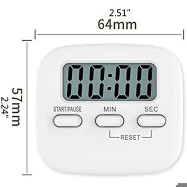 Digital kjøkkentimer (2-pakning) - Magnetisk nedtellingstimer - Store sifre