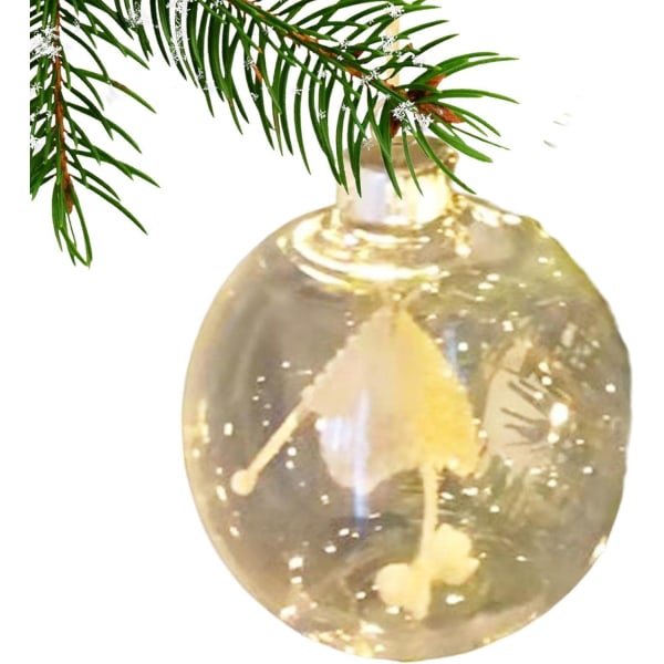 Sticka julkulsprydnad - Sticka och virka Dekorativ bollprydnad med hängbåge - Vinterfest Vägghängande bollar för hemmet, C