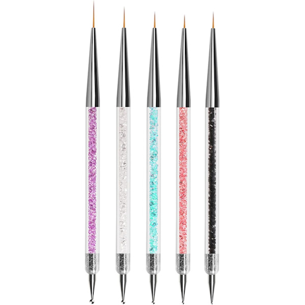 5 st Nail Art Penslar, Nail Dotting Verktyg, Nail Art Pennor, Borrning Ritning Naglar Pensel för Nail Art Verktyg