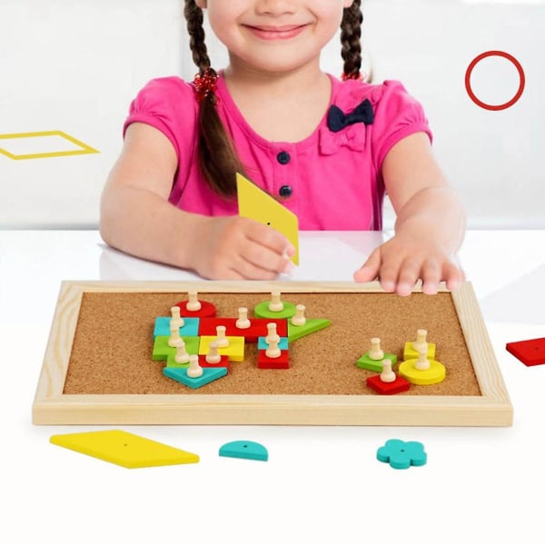 Fäst pusselleksak Träbrädspel Färgparningsleksak Förälder-barn aktivitetsleksak