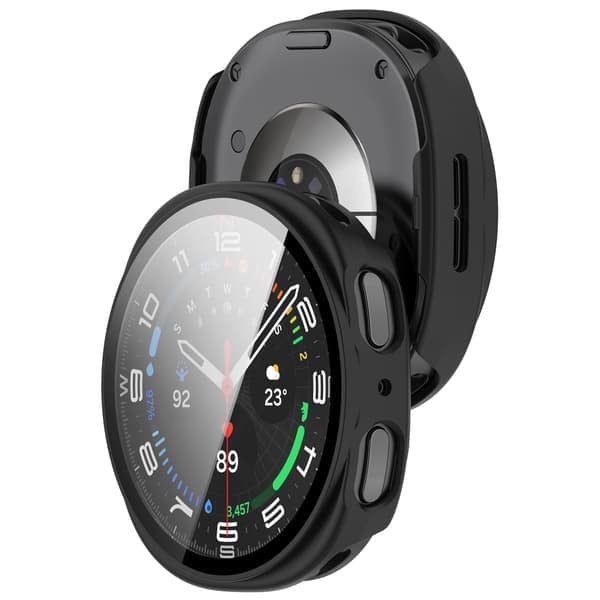 Stilfuldt etui til Samsung Galaxy Watch 8 44mm Sort Sort Black
