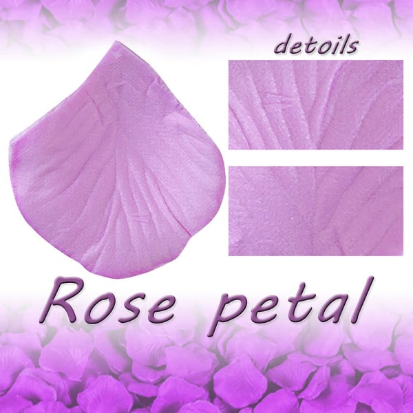 1000 stk kunstige blomster rosenblade til bryllup dekorationer, romantisk nat, Valentinsdag, begivenheder hvid Light purple