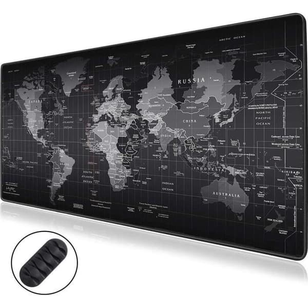 WURK - World Desk Pad [90x40 cm] - Musematte - Elegant Svart - Stor XL Skrivebordsmatte - Kontortilbehør
