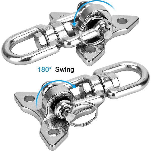 Takkrok Hengekøye Hengekrok 360 Swivel, Rustfritt Stål Utendørs Brakett Opptil 600kg