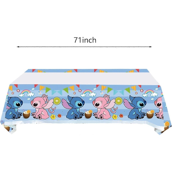 2 kpl Lilo ja Stitch -pöytäliina Lilo ja Stitch -pöytäpeite Juhlatarvikkeet Koristeet (70\" x 42\")