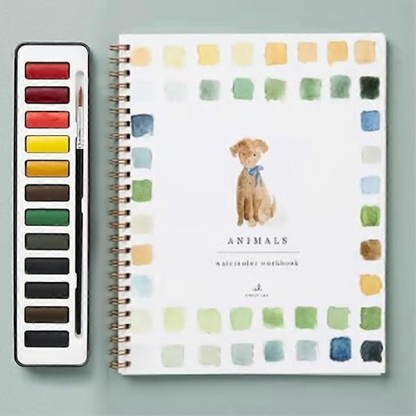 Akvarel Arbejdsbog Blomster Akvarel Arbejdsbøger Simple Maleprojekter for Begyndere til at Falde til Ro Animals