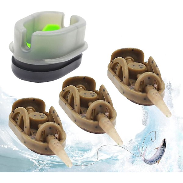 4 st Fiske Inline Method Feeder, Method Feeder Inline Fiske Matare Med Snabbfrigörande Form För Karpfiske Pellet Fiske Bete