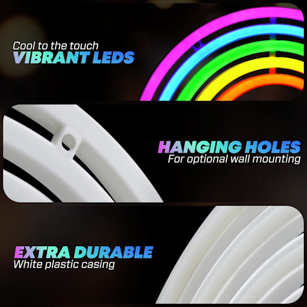 Premium Rainbow LED Neon Lysskilt Soveværelse Væglampe [Energiklasse A+]