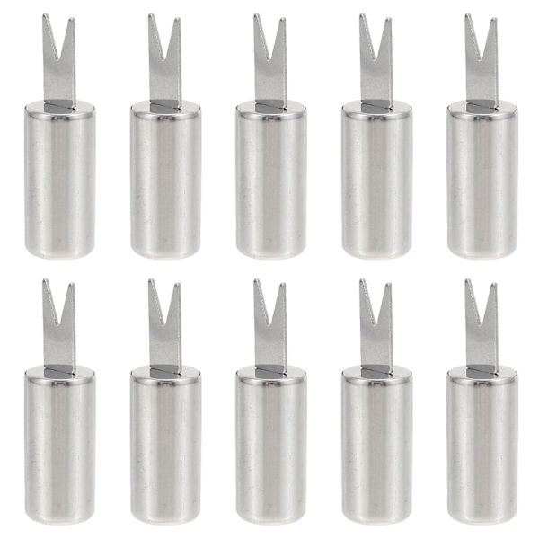 10 stk. Metalbeslag Anti-Skold Majs Kolbeholdere Majs Gaffel Bbq Spid Spid