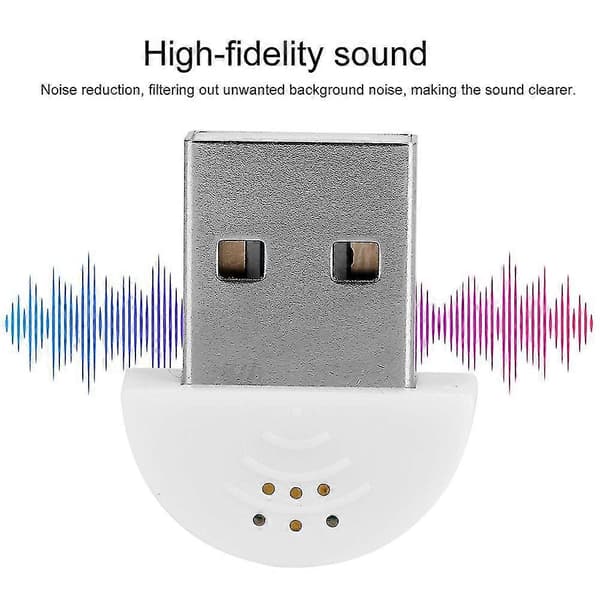 Bærbar USB Mini Mikrofonadapter for Data Lydopptak
