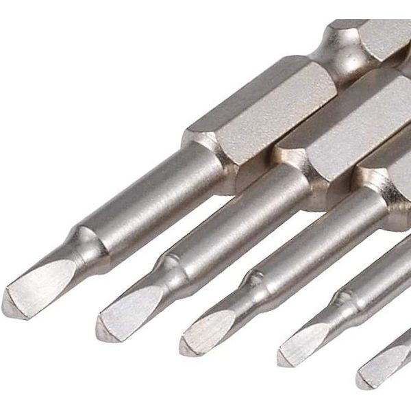 Magneettiset kolmiopäiset ruuvimeisselin kärjet, 50mm S2 teräskolmiokärki ruuvimeisselin kärki 1/4 kuusiokolovarsi kolmio ruuvimeisselin kärkisarja (5 kpl)
