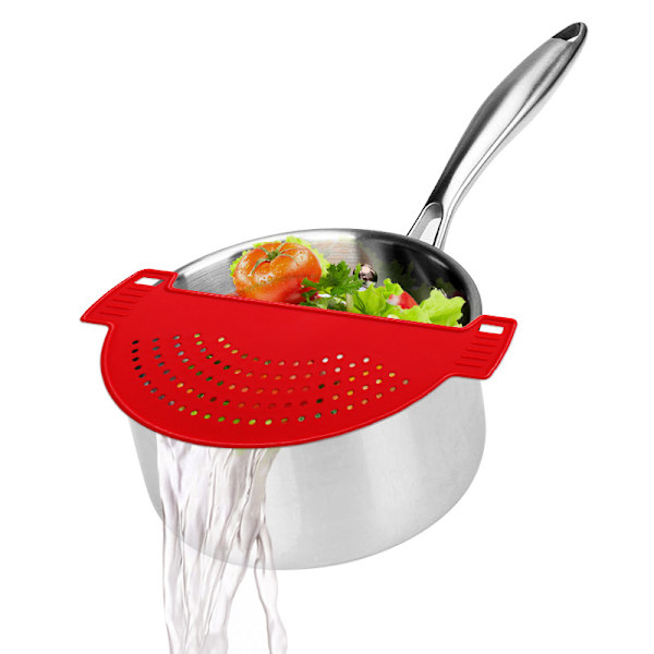 3 st Gift Plast Halvmåne Kastrull Sil Strainer Pot Drainer Sil