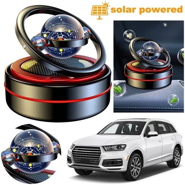 Soldriven billuftfräschare/aromaterapi instrumentbräda diffuser – eterisk olja diffuser – inredning