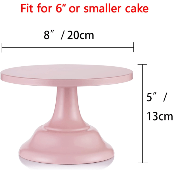 Rosa tårtställ Bröllopsdessert Cupcake 22 cm Runt tårtställ för Afternoon Tea Födelsedagsfest Bröllopsdag Baby Shower