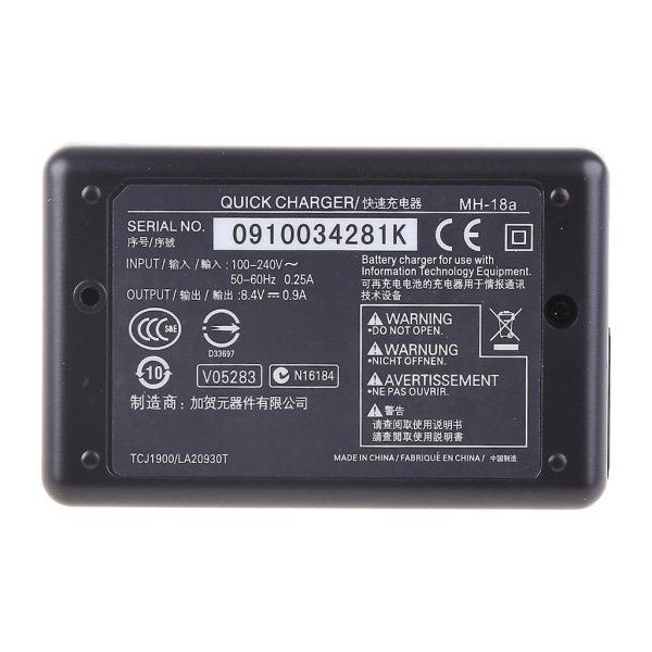 Batterioplader Mh-18a til Nikon D70 D80 D90 D300 D700 Mh-18a