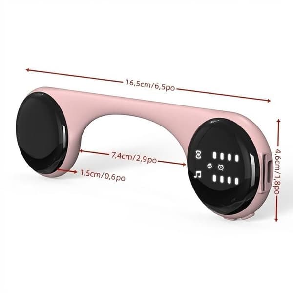 Bluetooth 5.4 sovehovedtelefoner (pude-integreret) med hvid støj, stereolyd, bas og sleep timer – Pink