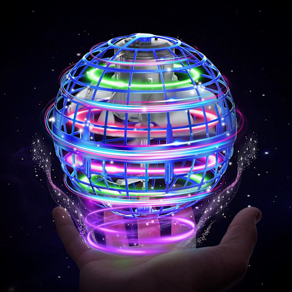 Lentävä pallo Orb -lelut, Hover Ball Pro -lentävä pyörivä lelu, taikapuhelinohjain minidrone 8 9 10 11 12 pojille tytöille lapsille (sininen)