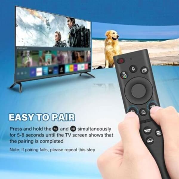 Samsung BN59-01385A solfjernkontroll (solcellelading, stemmestyring); kompatibel med 2021-2023 Samsung TV-er