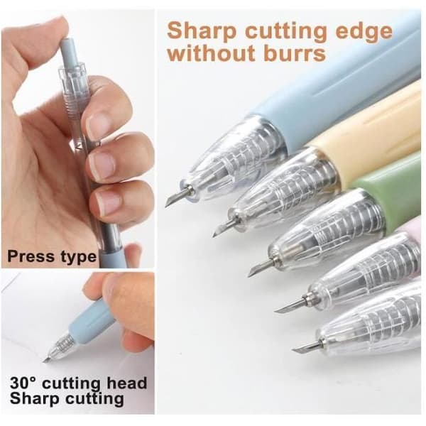 Minikniv, DIY-kutter, Minipennkutter, Studenthåndverkspapirkutterverktøy, Studentpennkniv, For DIY